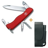 Комплект Нож Victorinox Picknicker 0.8853 + Кожаный чехол + Фонарь