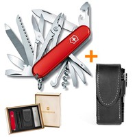 Фото Комплект Нож Victorinox Handyman Red 1.3773 + Чехол с фонариком Police