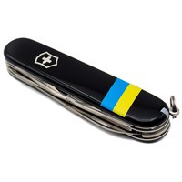 Комплект Нож Victorinox Climber Ukraine Флаг Украины 1.3703.3_T1100u + Чехол с фонариком Police