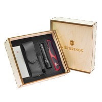 Комплект Нож Victorinox Work Champ 0.8564 + Кожаный чехол + Фонарь