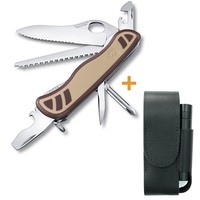 Фото Комплект Нож Victorinox Trailmaster OneHand 0.8461.MWC941 + Кожаный чехол + Фонарь