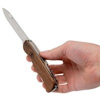 Комплект Нож Victorinox Forester Wood 0.8361.63 + Кожаный чехол + Фонарь