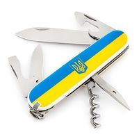 Комплект Нож Victorinox Spartan Ukraine 1.3603.7R4 + Чехол с фонариком Police