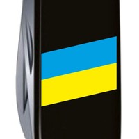 Комплект Нож Victorinox HUNTSMAN UKRAINE 1.3713.3_T1100u + Чехол с фонариком Police